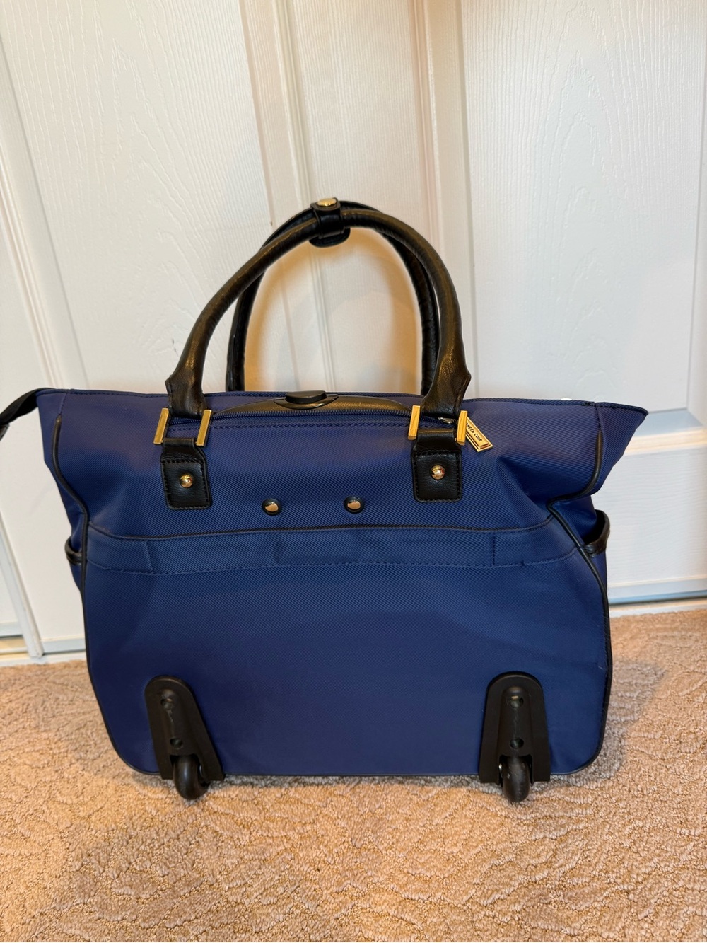 Kenneth Cole Reaction Blue and Black Wheeled Briefcase Underseat Carryon Bag - Picture 4 of 14